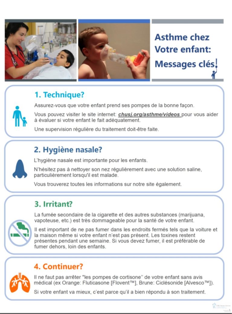 Asthme conseils p1 Urgence CHU SainteJustine