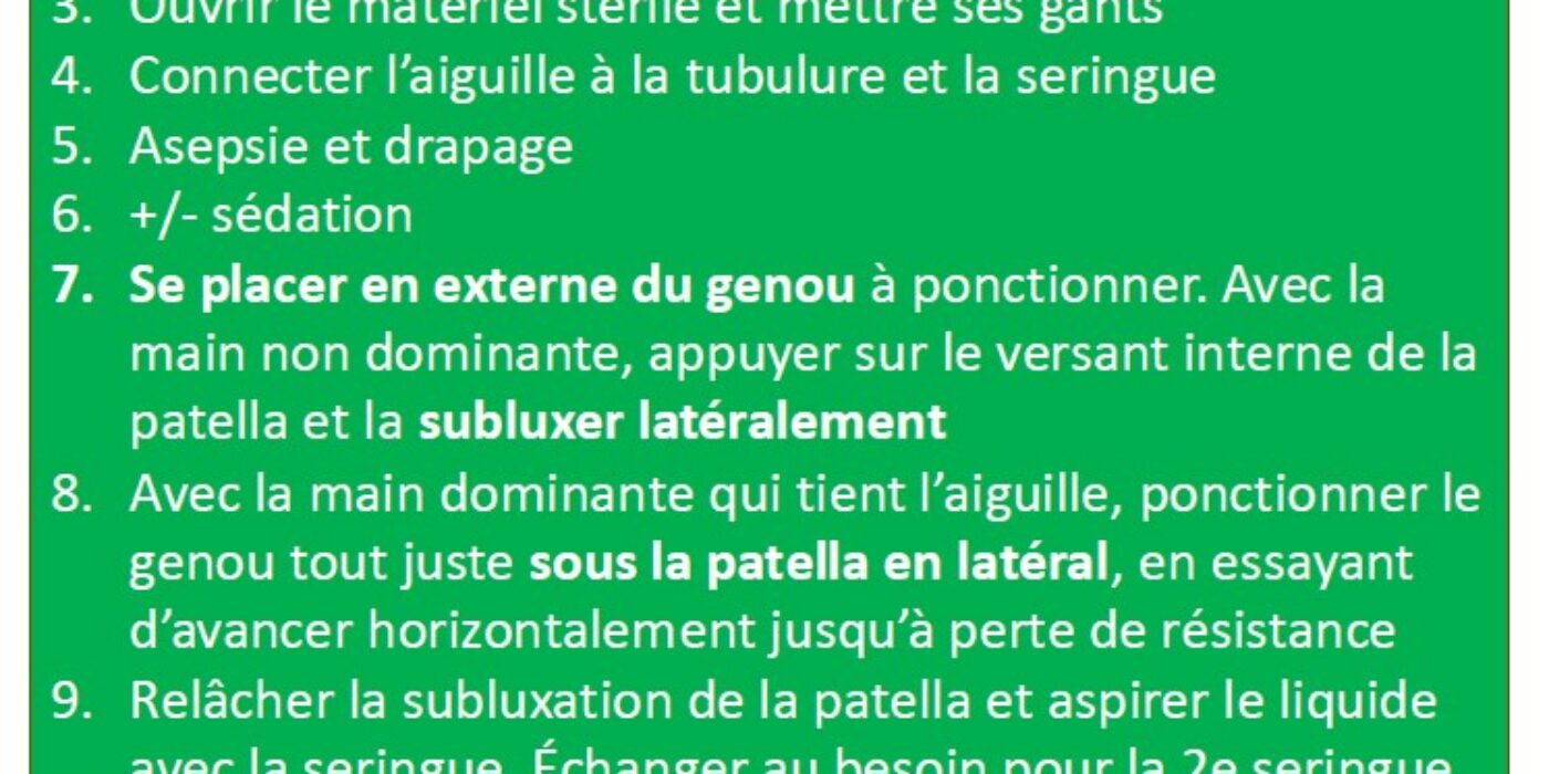 EDU 8 ponction methode