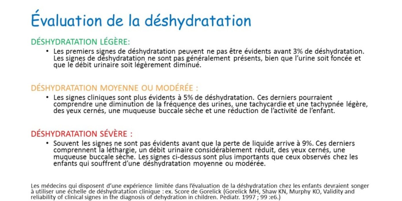 Gastro entérite Déshydratation 2 juin 2015