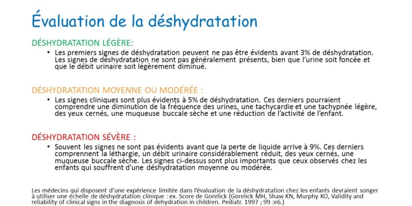 Gastro entérite Déshydratation 2 juin 2015