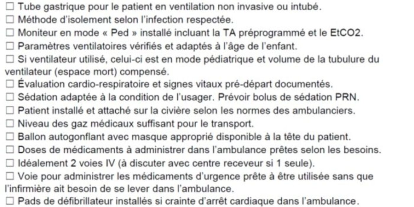 Liste de vérification transfert 2019 p1