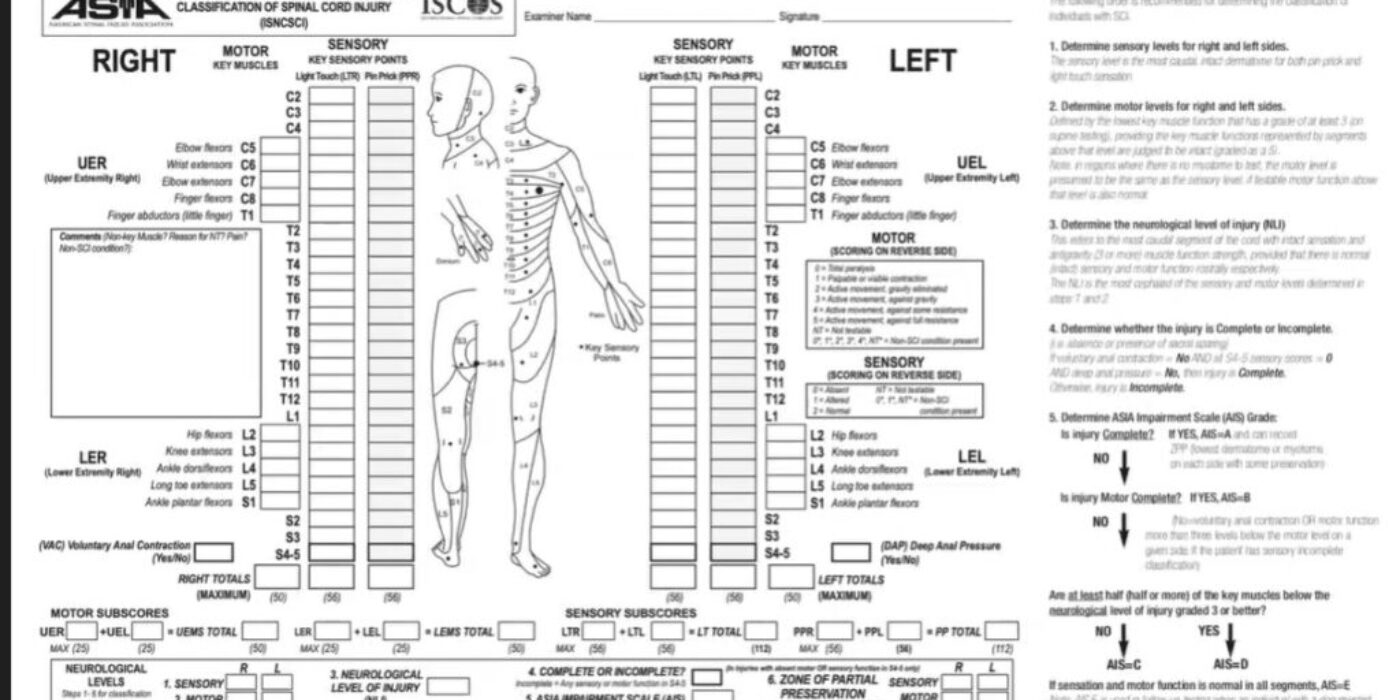 Spinal cord injuries Level